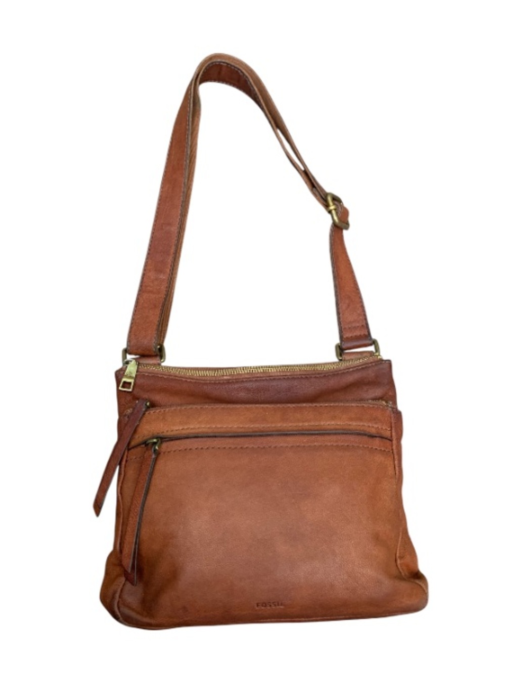 Fossil Fiona Brown Leather Crossbody Bag ZB6845